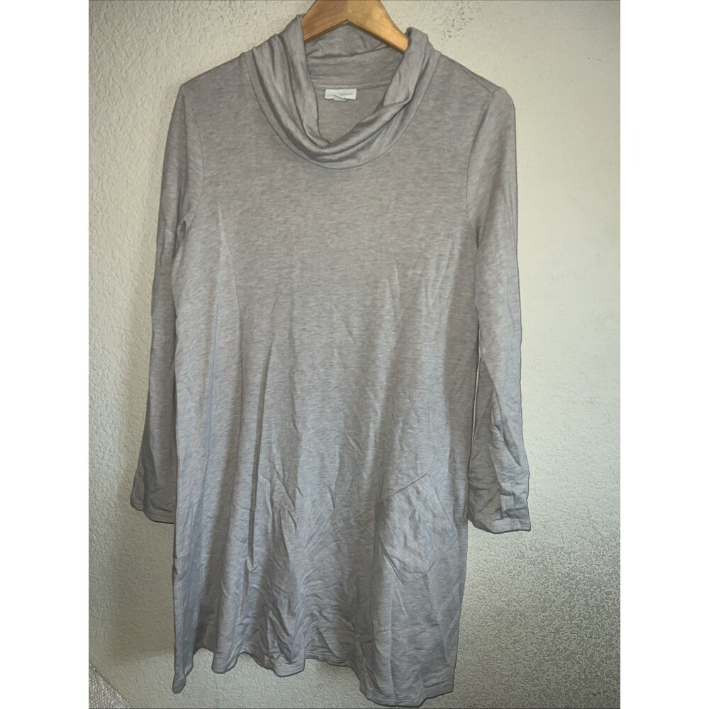 Pure J Jill Luxe Tencel Dress Cowl Neck Long Sleeve Tunic Pockets M Lagen Cottag